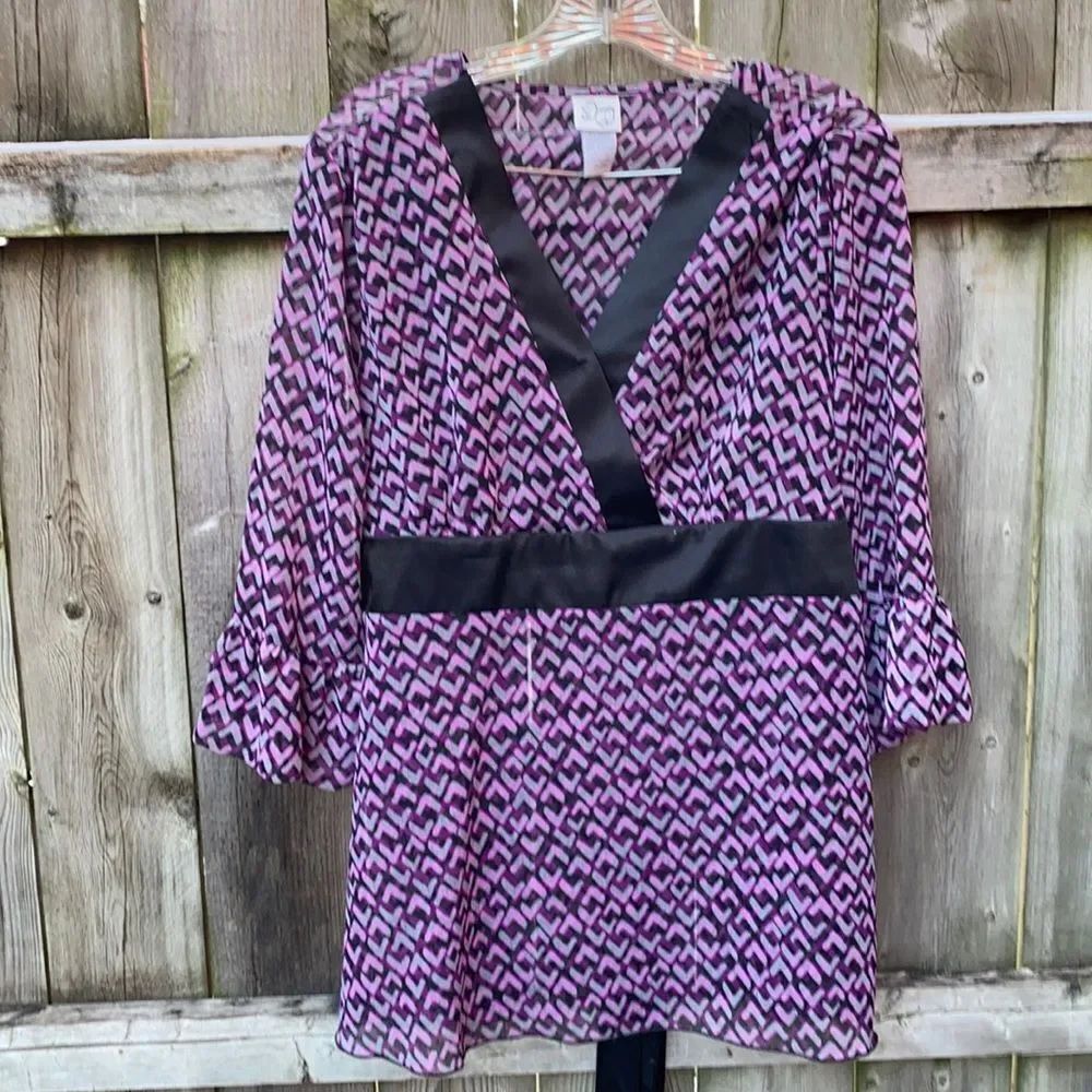 Sheer purple top sz. XL
